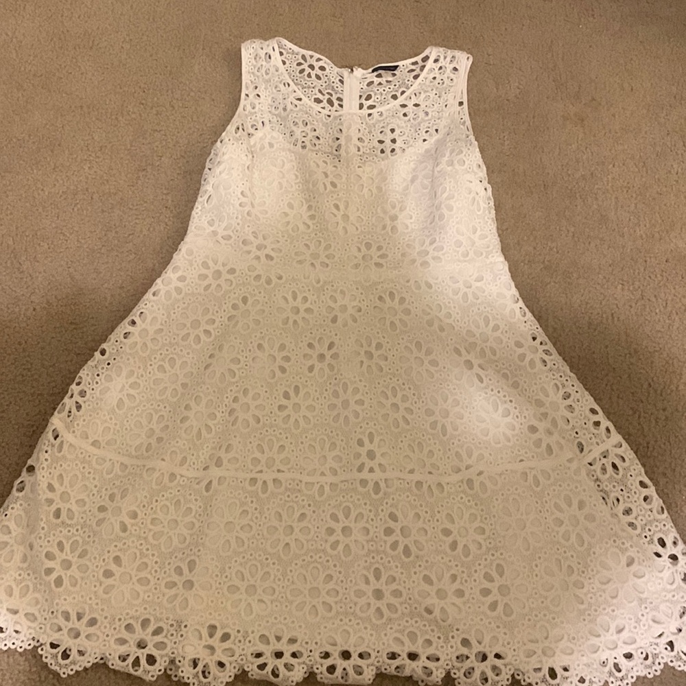 Tommy Hilfiger White Scalloped dress